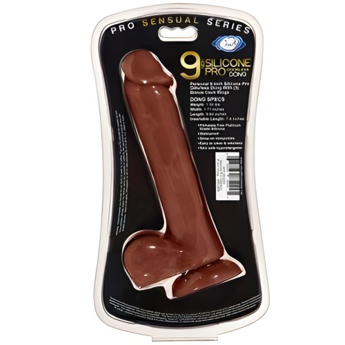 Pro Sensual Dong de Silicona Premium Marrón de 9 Pulgadas - Realista
