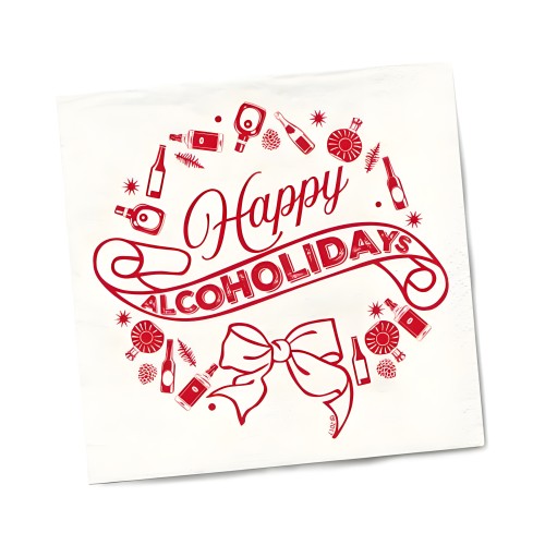 Servilletas Twisted Wares Happy Alcoholidays - 20-pack