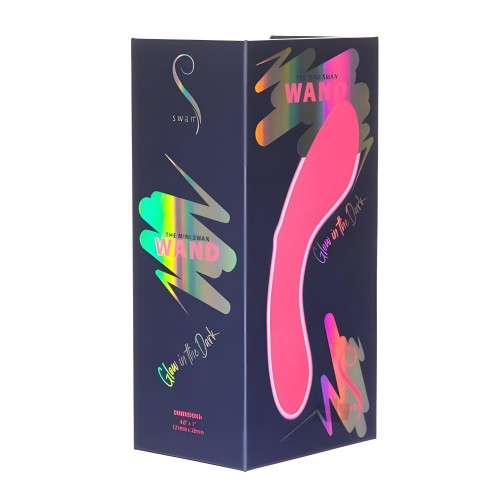 Mini Swan Wand Gitd Rosa