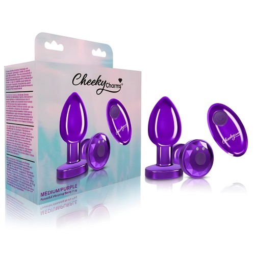 Cheeky Charms Vibrating Metal Plug - Remote Control