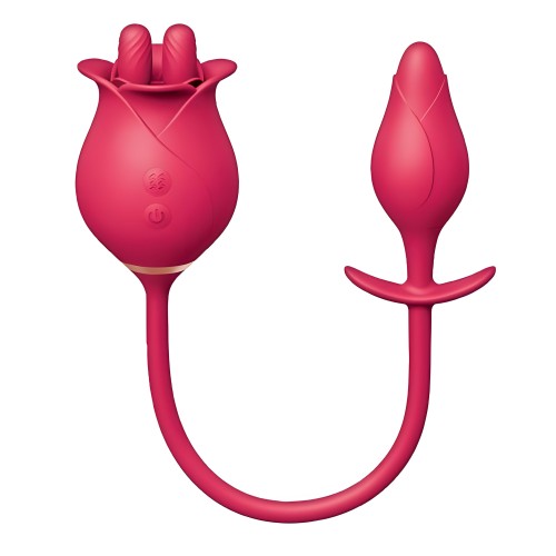 Masajeador de Dedo Clit-tastic Tulip & Plug de Placer Rojo