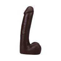 El Pene Realista Dildo Vac-u-lock de 9 Pulgadas con Testículos Chocolate