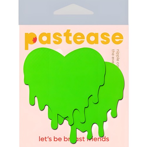 Pastease Corazones Derretidos Verde Neón - Pasties Coquetos