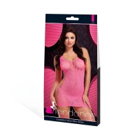 Vestido Mini de Encaje Leopardo Lapdance Rosa Talla Única