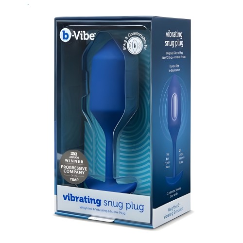 b-Vibe Plug Snug Vibrante Ponderado XL - 247 g Azul Marino
