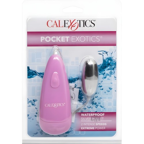 Mini Bullet Plateado Impermeable de Pocket Exotics