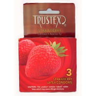 Condones Trustex Sabor Fresa 3`s - Protección Saborizada