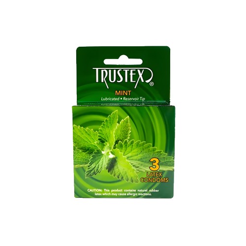 Condones Lubricados con Sabor Trustex - Menta
