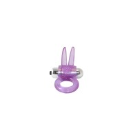 Anillo Vibrador Conejito Estriado Morado