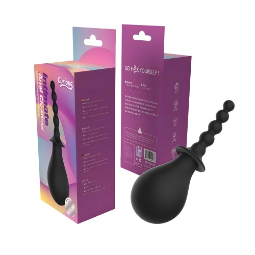 Limpiador Anal Intimo Douche & Enema de Silicona Negro
