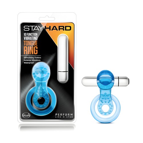 Anillo Vibrador de Lengua 10 Funciones - Azul