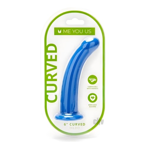 Myu Curved Silicone Dildo 6 Blue
