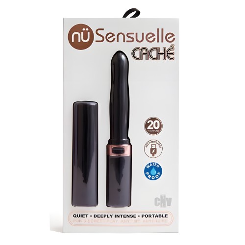 Vibrador Nu Sensuelle Cache 20 Funciones Cubierto Labial - Negro