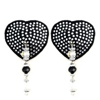Bijoux de Nip Heart Black Crystal Pasties