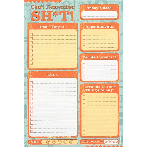 Can't Remember Shit Note Pad