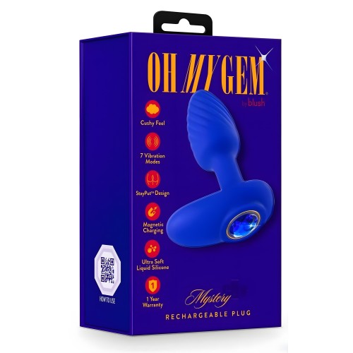 Oh My Gem Mystery Plug - Sapphire Vibrating Anal Toy