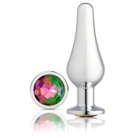 Plug Anal Alto Cromado Plateado Cloud 9 Gems Pequeño