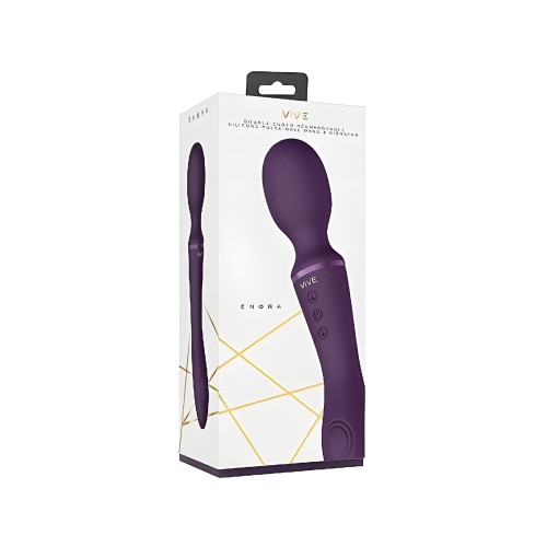 Enora Varita y Vibrador de Pulso de Silicona - Negro