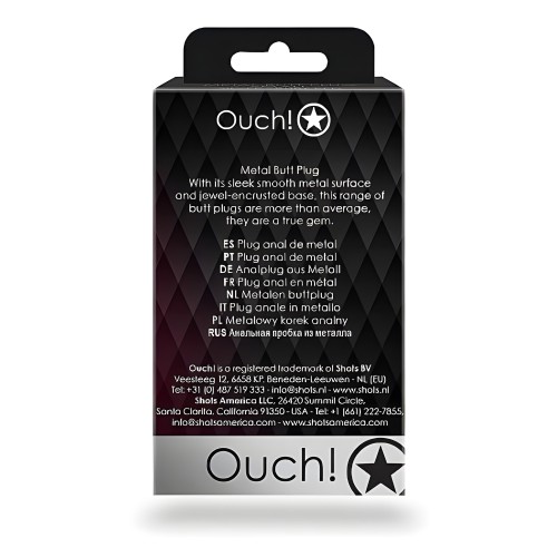 Shots Ouch! Round Gem Butt Plug - Small