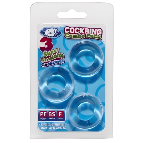 Combo de Anillos para el Pene Cloud 9 - Transparente