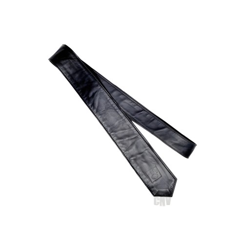 Corbata de Cuero Rojo Prowler Negra