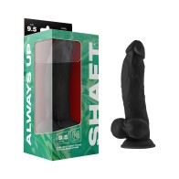 Shaft 9.5 in. Liquid Silicone Dong - Black