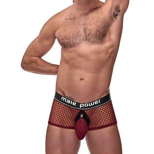 Cock Pit Net Mini Cock Ring Short - Mediano - Burdeos