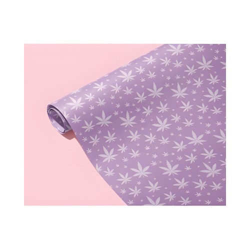 Papel de Regalo Hoja de Marihuana Morada