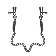 Fetish Fantasy Adjustable Nipple Chain Clamps Black
