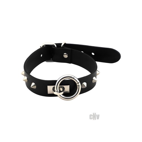 Rouge O-ring Studded Collar Black