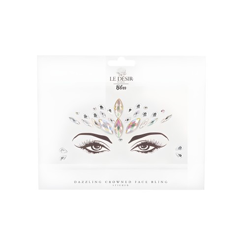 Shots Bliss Dazzling Crowned Face Bling Sticker O/s