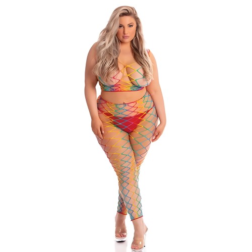 Bodystocking Rainbow de Pink Lipstick