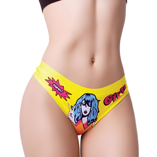 =mememe Comic Fans Printed Thong - Large