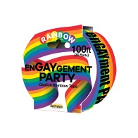 Engaygement Rainbow Caution Party Tape 100'
