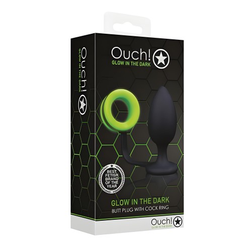 Ouch Butt Plug Cockring Glow in the Dark