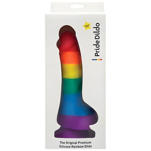 Pride Dildo with Balls - Medical-Grade Silicone