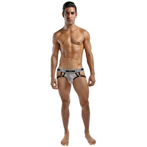 Male Power Peep Show Jock Strap Ring Blanco L/XL