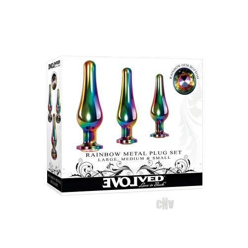Evolved Rainbow Metal Plug Set - 3 Sizes