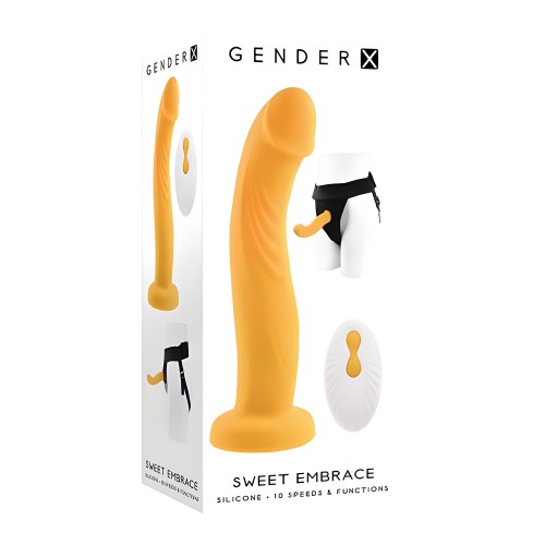 Embrace Gender X Sweet Embrace Vibrator And Strap-on Harness Yellow
