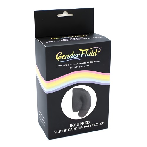 Packer Suave Gender Fluid - 5 Pulgadas Marrón Oscuro