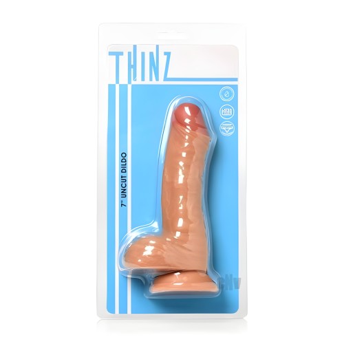 Thinz Uncut Dildo With Balls Light - Realistic Pleasure