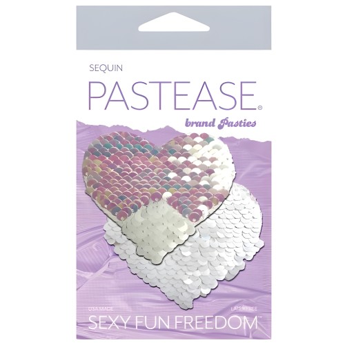 Pastease Color Changing Flip Sequins Heart - Pearl/White O/S