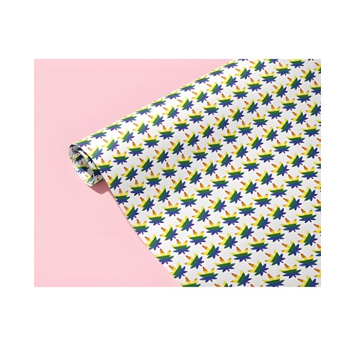 Rainbow Pot Leaf Wrapping Paper