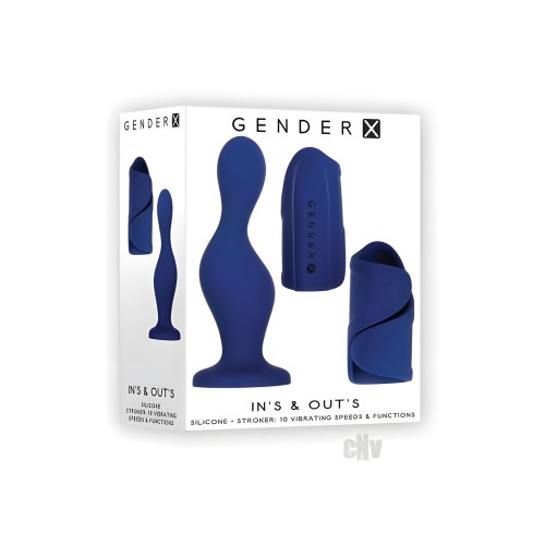 Gender X Dildo and Stroker Combo Blue