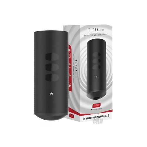Kiiroo Titan Interactive Vibrating Stroker in Black