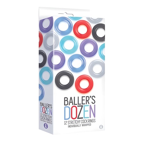 The 9's, Baller's Dozen, 12-piece Cock Ring Set