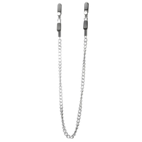 Shots Ouch Adjustable Nipple Clamps with Chain