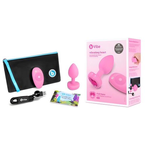B Vibe Vibrador Plug Joyero en Forma de Corazón S/M Rosa