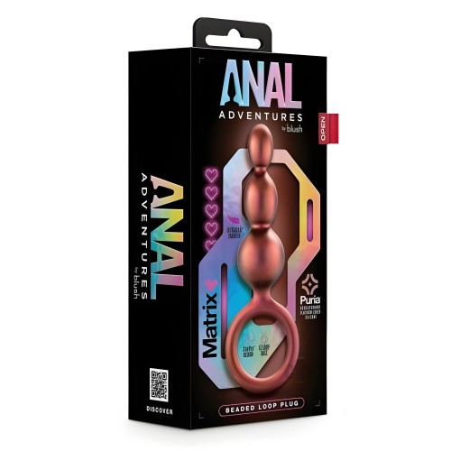 Anal Adv Matrix Beaded Loop Plug Copper - Optimal Stimulation