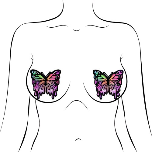 Pastease Trippy Butterfly Pasties - Rainbow